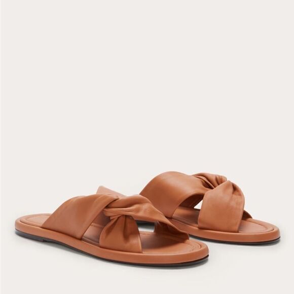 EVERLANE The Day Twist Sandal in Desert Ten - Picture 1 of 15